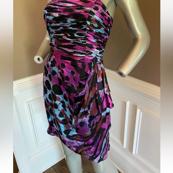 Leopard printed dress size 10, made of 100% silk - Picture 7 of 12